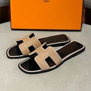Hermes Oran Sandals in Crystal